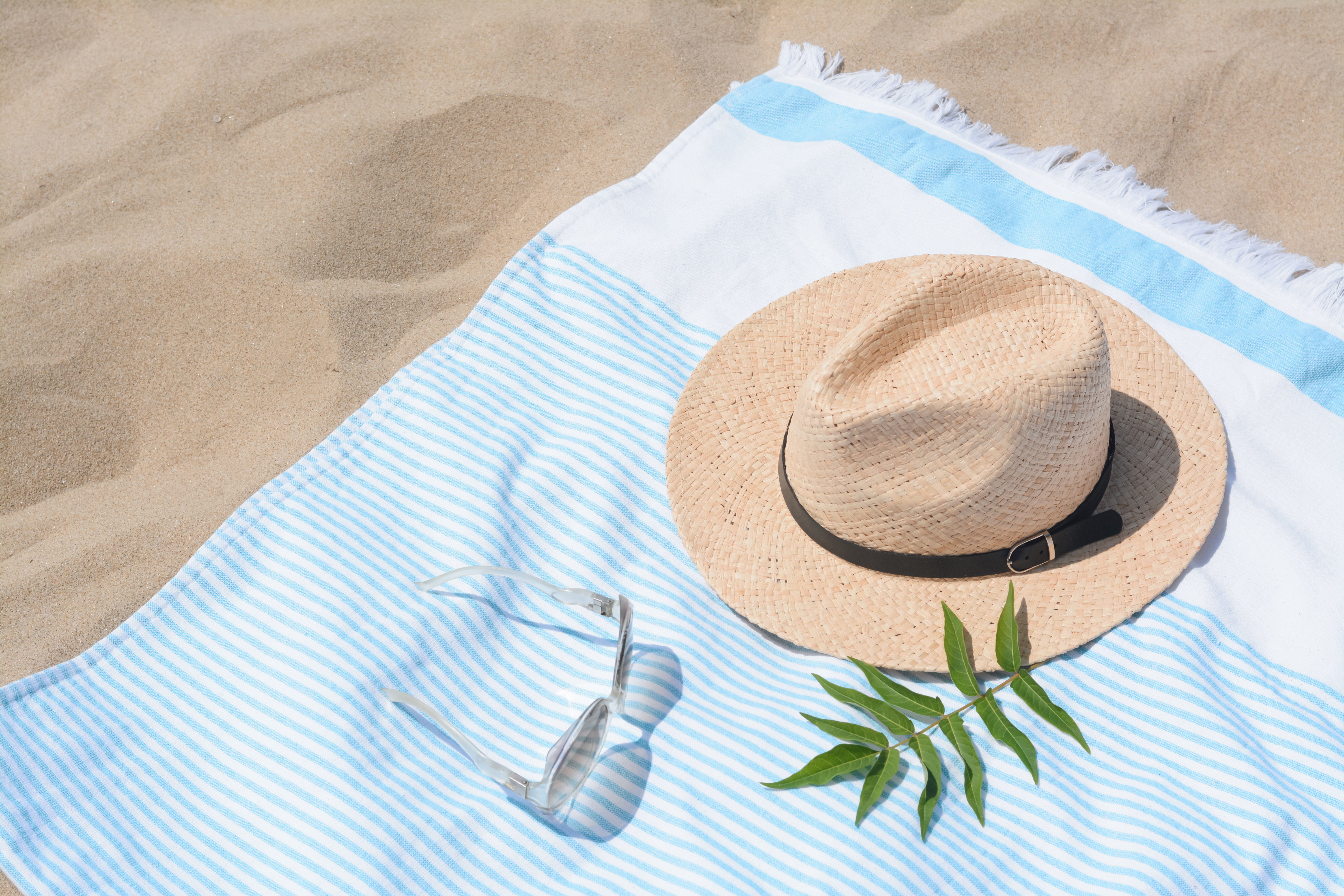 visuel foutas sur fond plage visuel d'ambiance